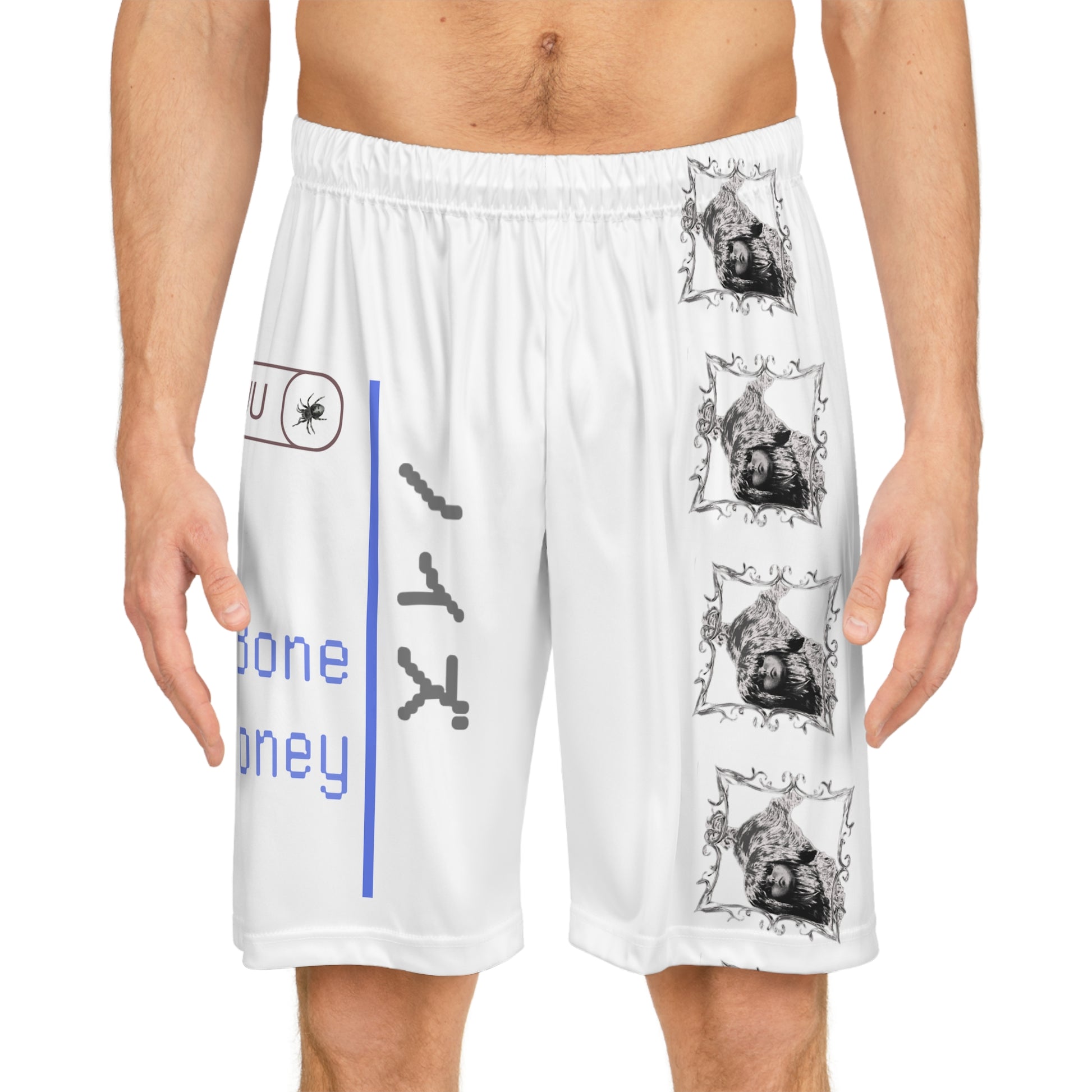 Stylish Basketball Shorts with Unique Graphic Design - Perfect for Athletes & Casual Wear